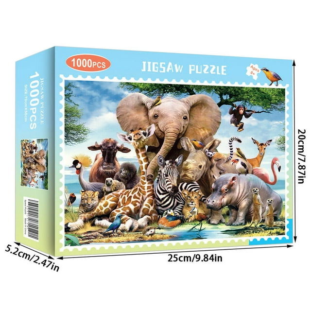 1000 Pieces Kids Animal Paper Puzzle