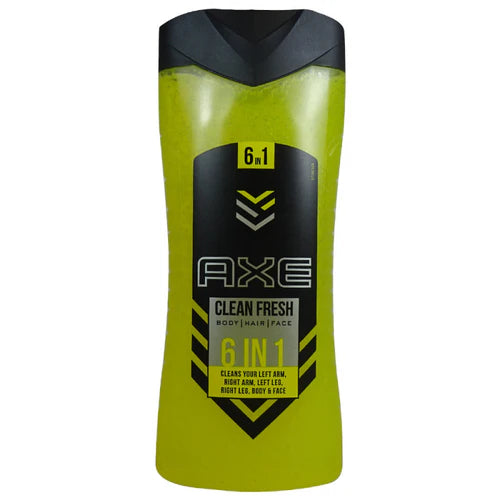 Axe Clean Fresh 6-In-1 Body, Hair, Face Body Wash, 400ml