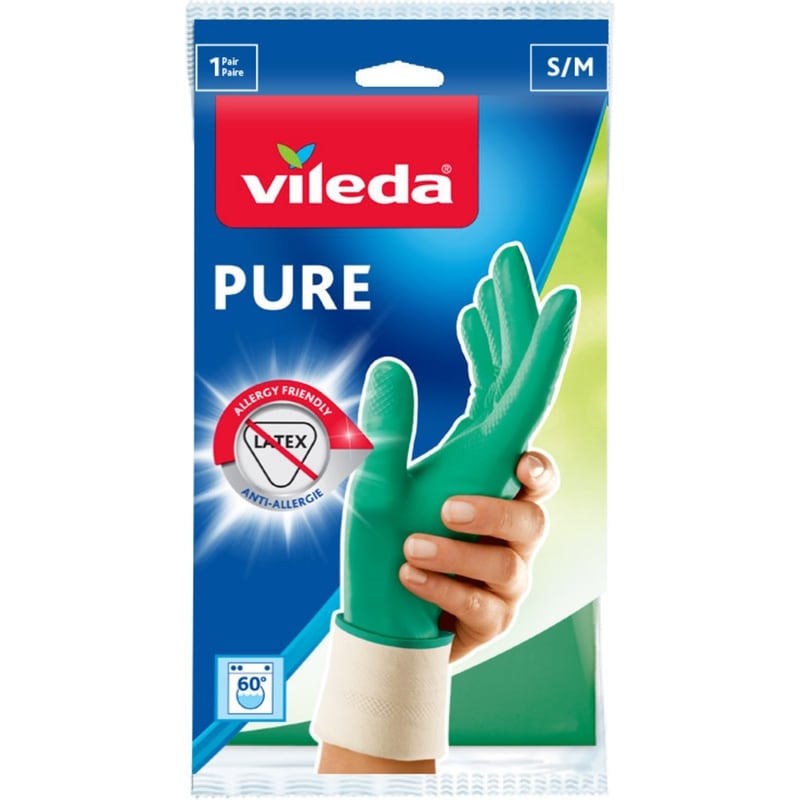 Vileda Pure Household Latex Free Gloves (S/M)