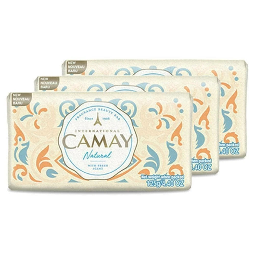 International Camay Natural Fresh Scent Soap, 3 Bars x 4.4oz Each