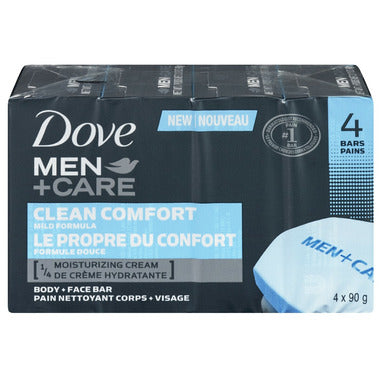 Dove Men +Care Clean Comfort Bar 4x90g Bars