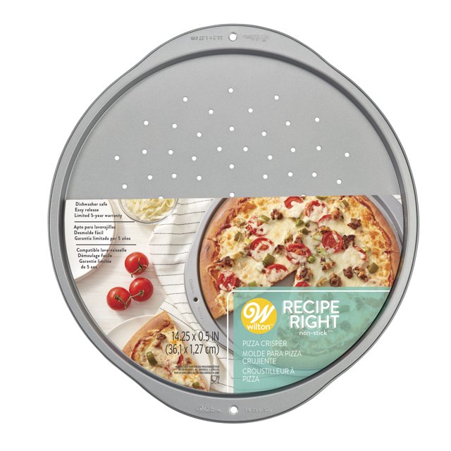 Wilton Recipe Right Non-Stick Pizza Crisper Tin, 14-Inch
