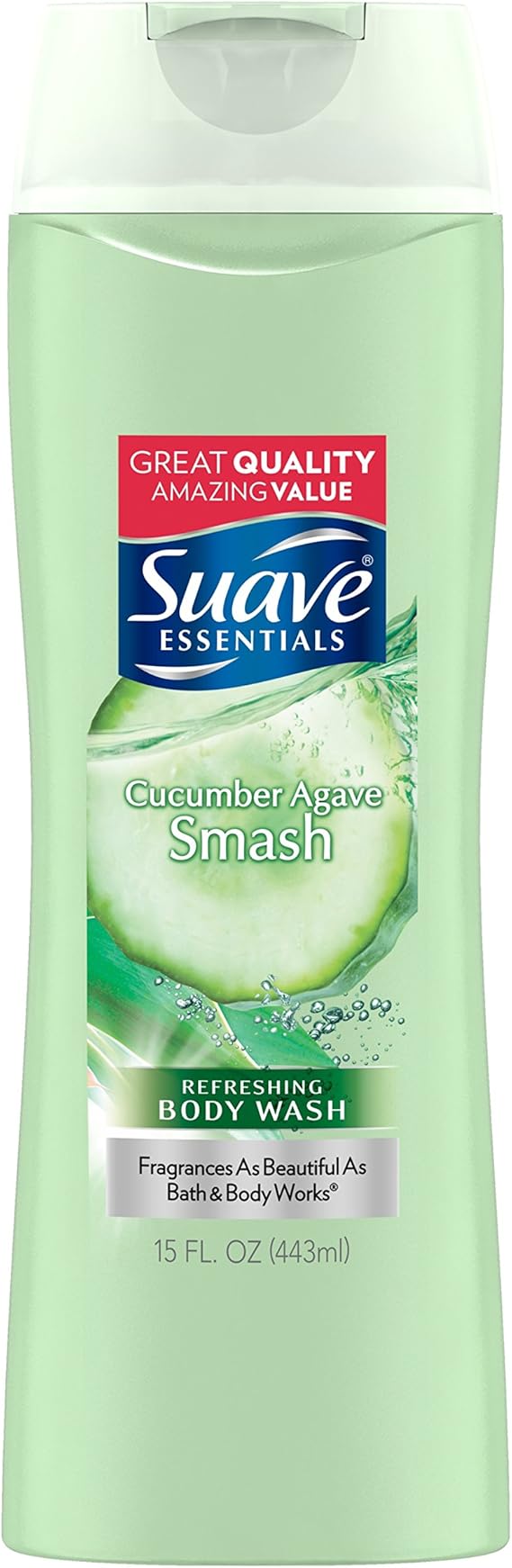Suave Essentials Body Wash Cucumber Agave Smash, 15 oz
