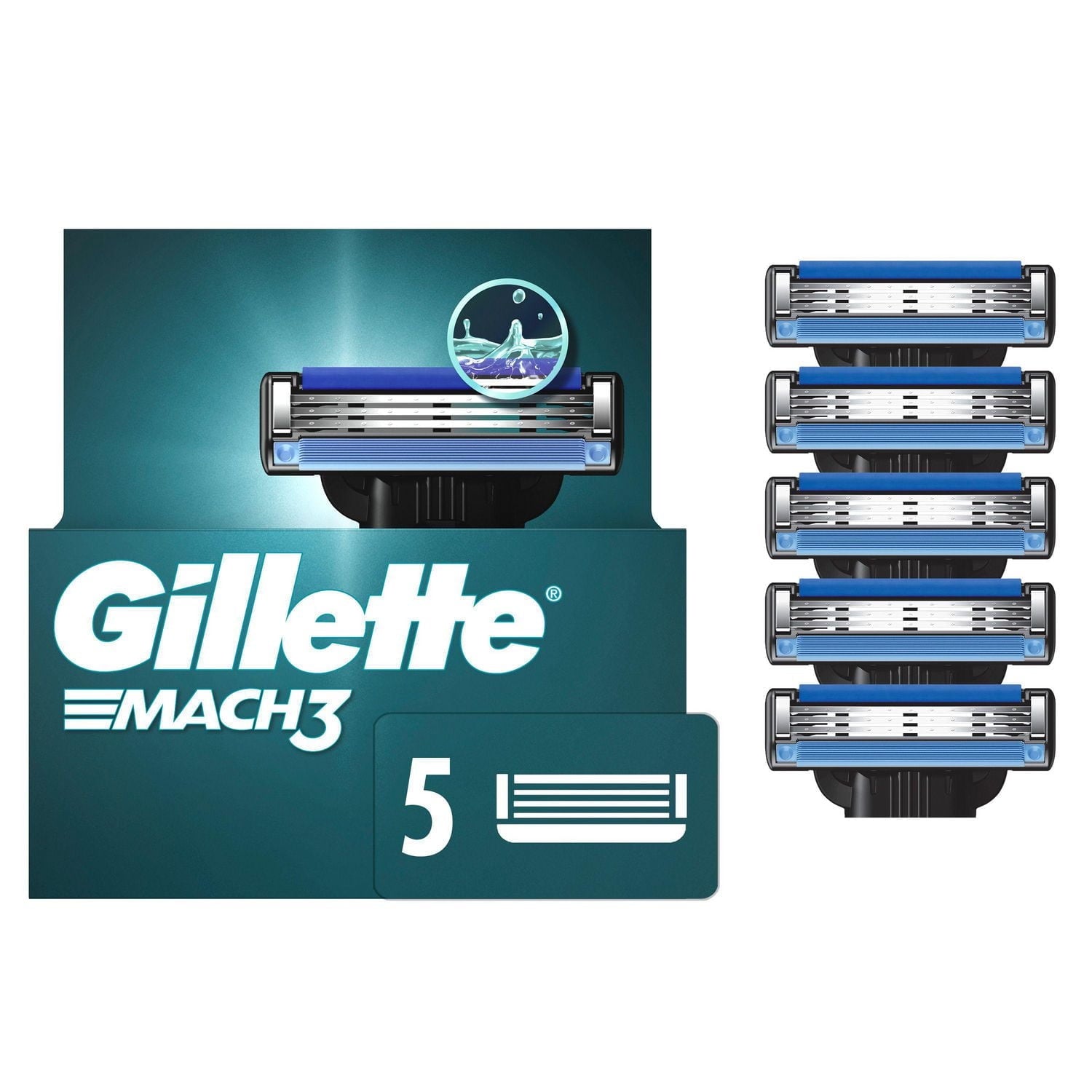 Gillette Mach3 Men's Razor Blades 5 Refills