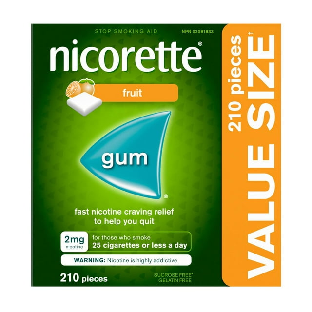 Nicorette Gum Fresh fruit 2 mg 210 Pieces (Value Size)