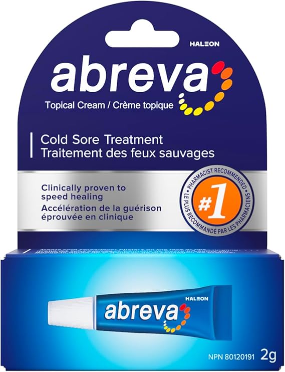 Abreva Cold Sore Treatment Cream Docosanol Cream 10%, 2 g