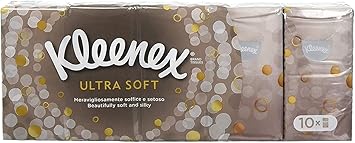 Kleenex Ultra Soft Tissues - Soft and Silky - Pack of 10