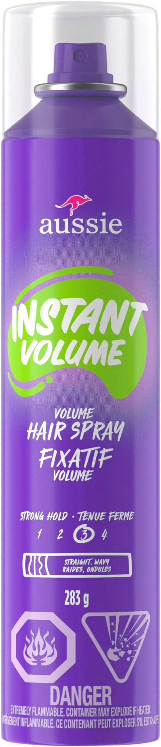 Aussie Instant Volume Hairspray for wavy and straight hair, 283 g