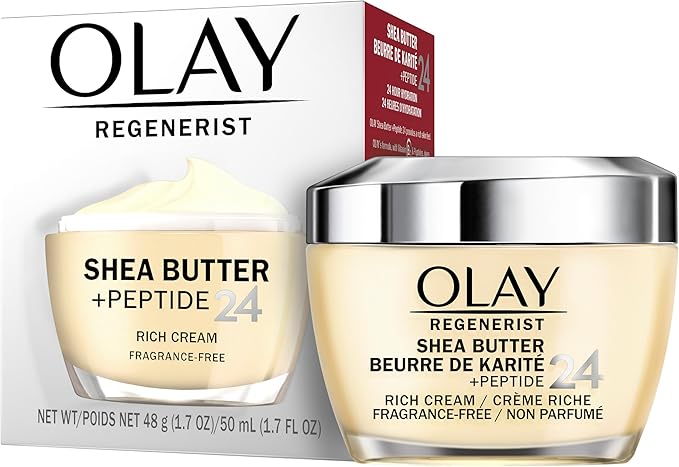 Olay Regenerist Shea Butter + Peptide 24 Face Moisturizer Fragrance-Free 50 ml