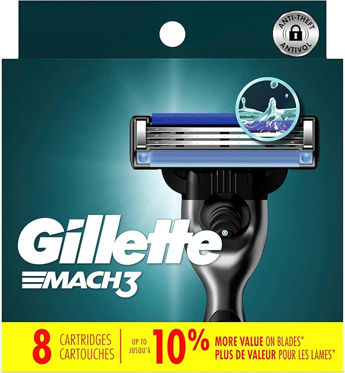 Gillette Mach3 Men's Razor Blades 8 Refills