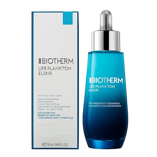 Biotherm Life Plankton Serum Elixir, Vitamin C & Hyaluronic Acid Anti-Aging Face Serum 50ml