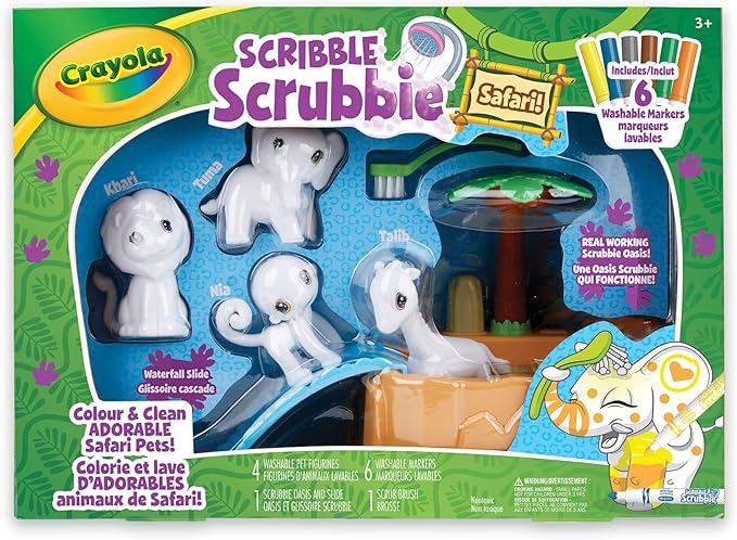 Crayola Scribble Scrubbie Safari Reusable Washable Holiday Toy Collection Gift