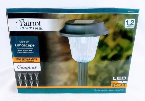 Patriot Lighting Cranford Solar Garden Light - Set of 8