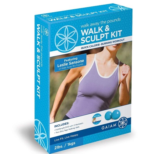 Gaiam Walk & Sculpt Kit DVD + 1lb Walking Balls