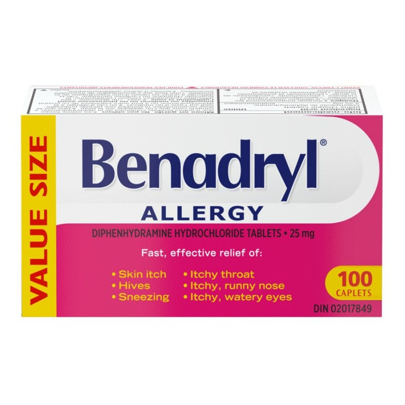 Benadryl Allergy Caplets 100