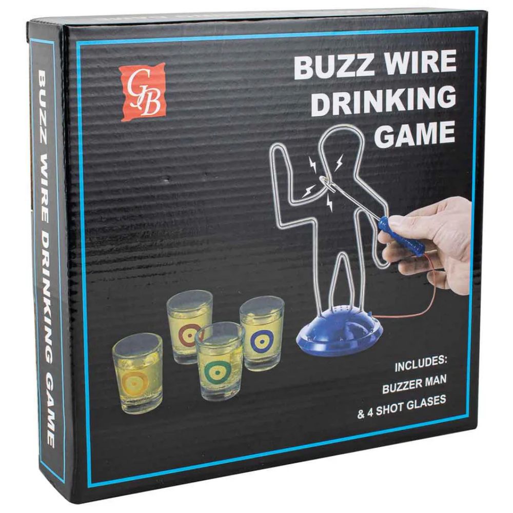 Buzz Wire Drinking Game with 4 Shot Glasses – Fun Party Challenge