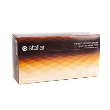 Stellar Orange 7 Mil Nitrile Gloves, Size X-Large