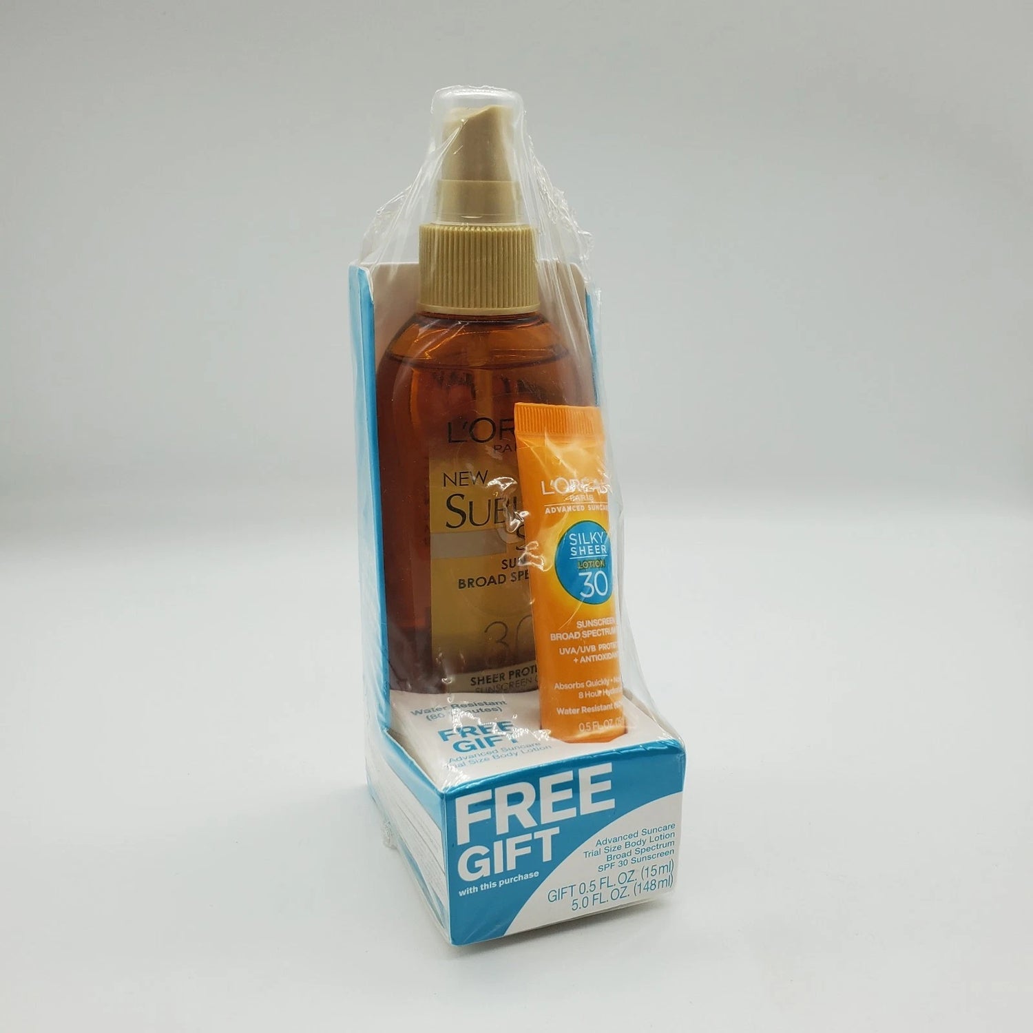 L'Oreal SUBLIME SUN SPF 30 Sheer Protect 5 fl oz Sunscreen Oil Spray + Free Gift