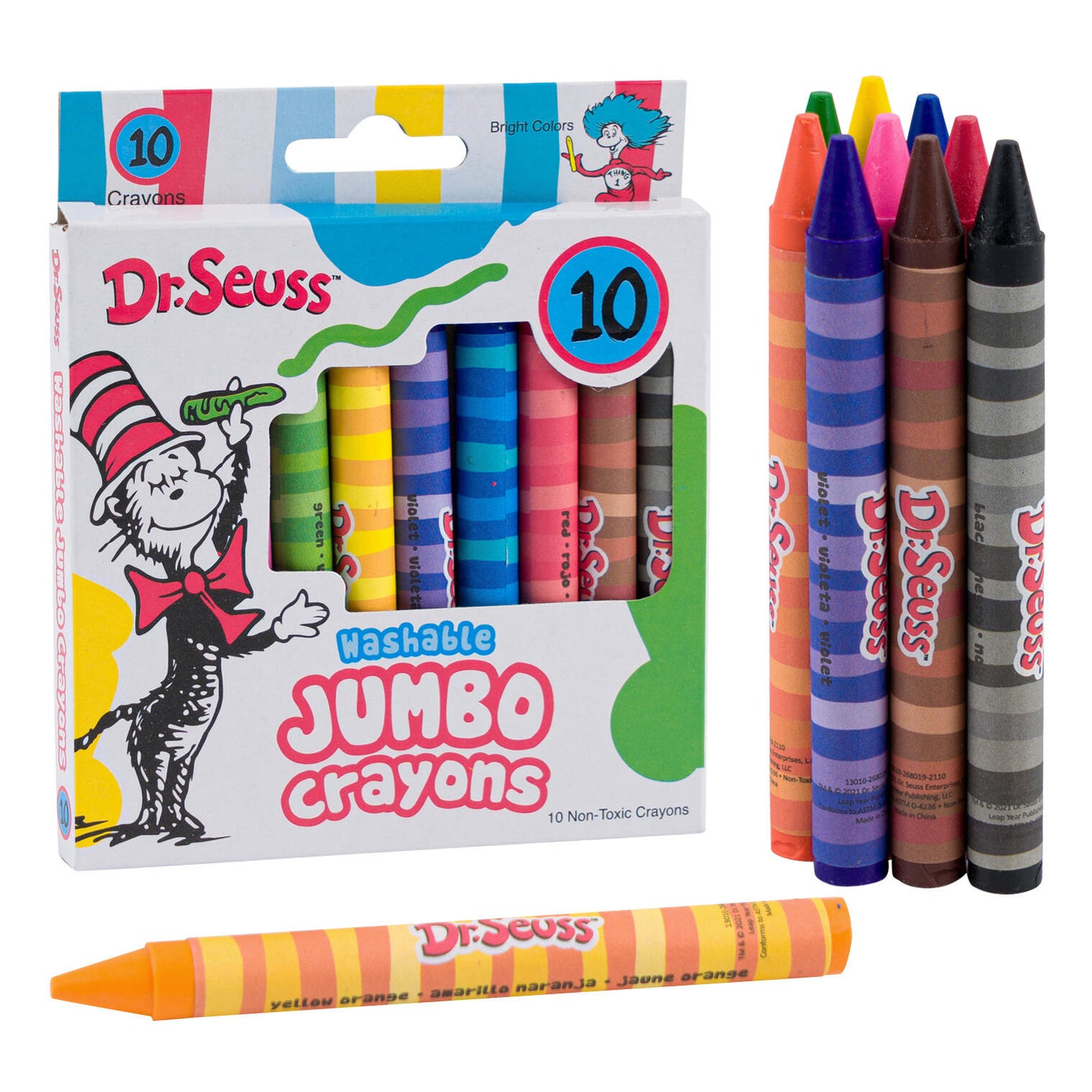Dr. Seuss 10 Count Jumbo Crayons