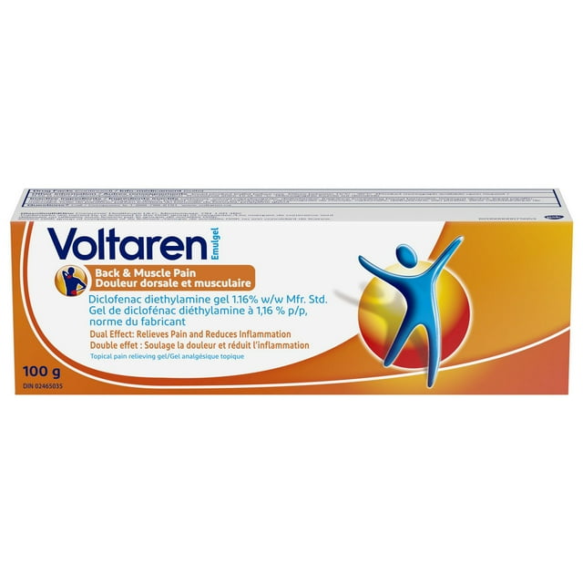 Voltaren Emulgel Regular Strength Topical Gel for Back and Muscle Pain